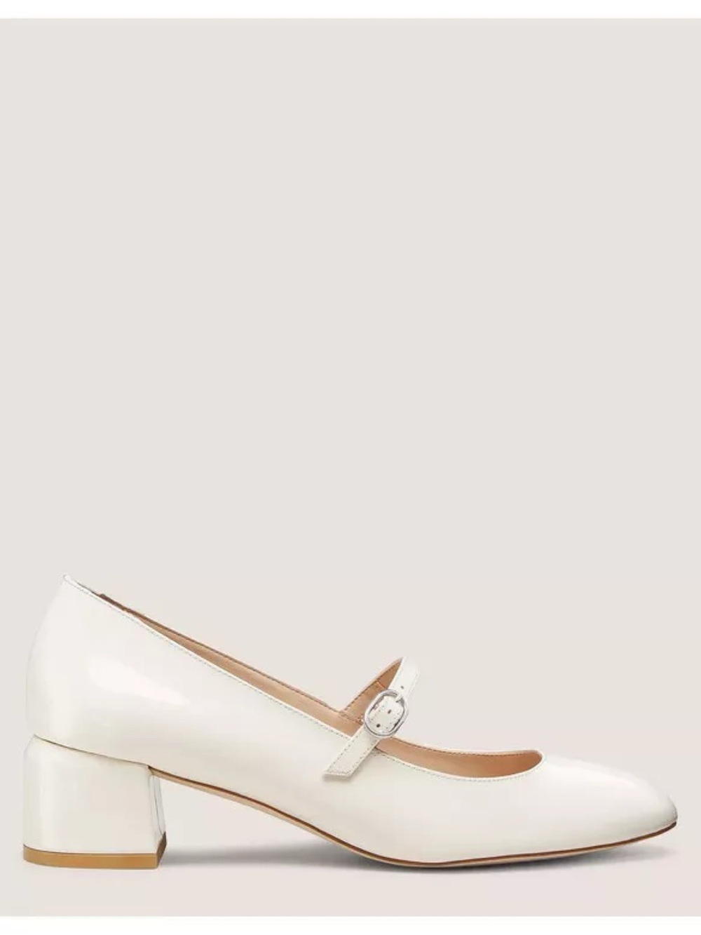New Stuart Weitzman Gabby 45 Mary Jane Pump Chalk Sz 9